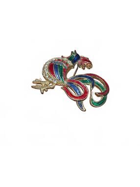 Vintage Rooster Animal Pinback Brooch